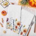 thumbnail image 3 of Spring Floral Kitchen Towels Set of 3, Colorful Botanical Summer Blooming Soft Microfiber Dish Towels, Absorbent Quick-Dry Washable Dishcloths for Kitchen Cleaning, Drying Dishes, 18x28 Inches, 3 of 9