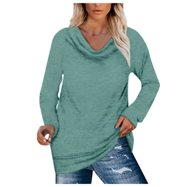 Hauts à Manches Longues pour Femmes Mode Décontractée Manches Longues Col Rond Imprimé Hauts de Sortie Blouse Manches Longues pour Femmes Hauts Manches Longues pour Femmes
