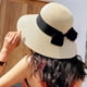thumbnail image 4 of Sombrero de paja con circunferencia de 56-58 cm, sombrero con lazo, sombrero de protección solar, sombrero de verano, sombrero de playa con protección solar para mujer, parasol, sombrero, 4 of 5