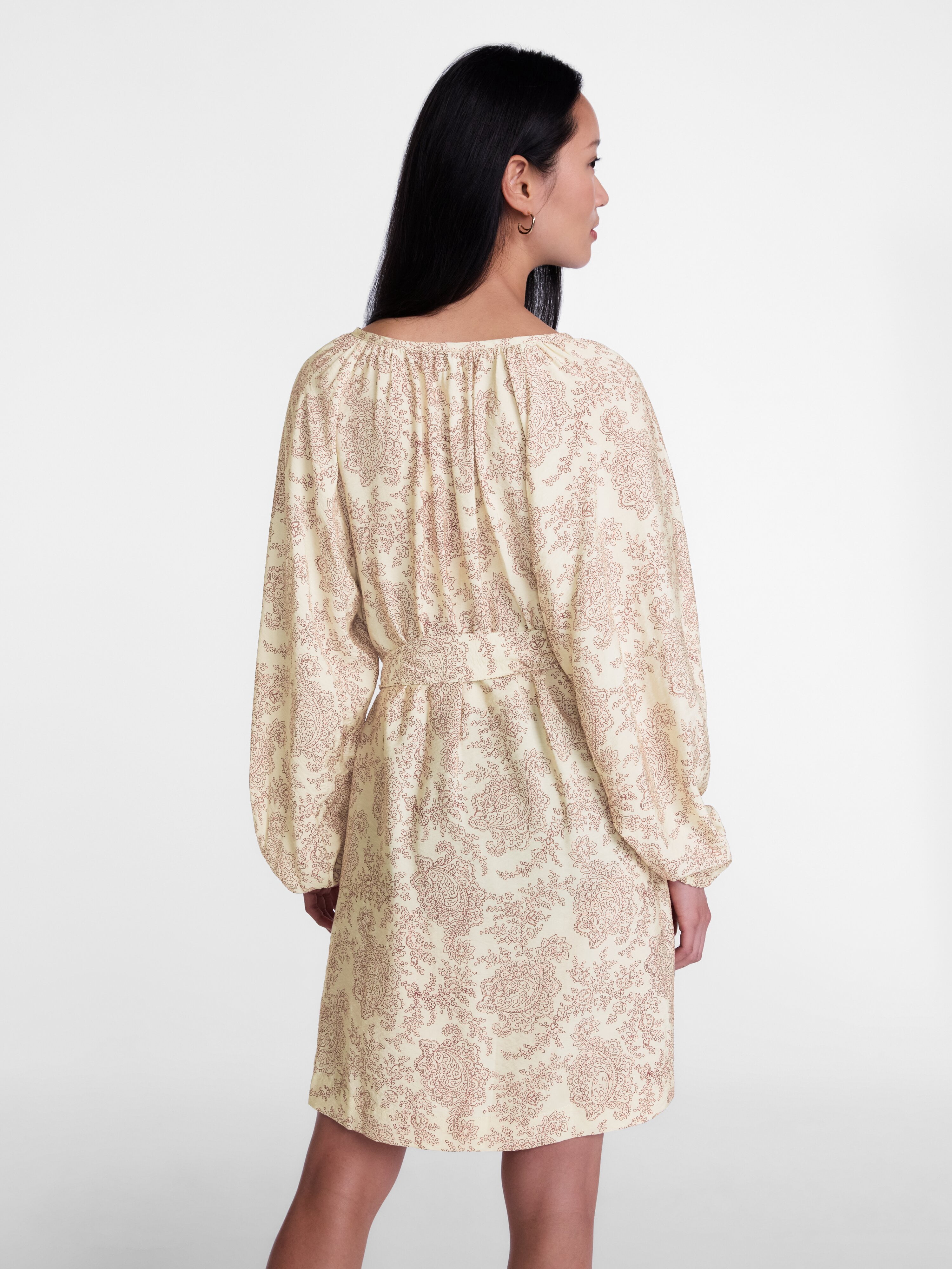Scenario Women's and Women's Plus Mini Dress with Long Balloon Sleeves, Sizes XS-4X
