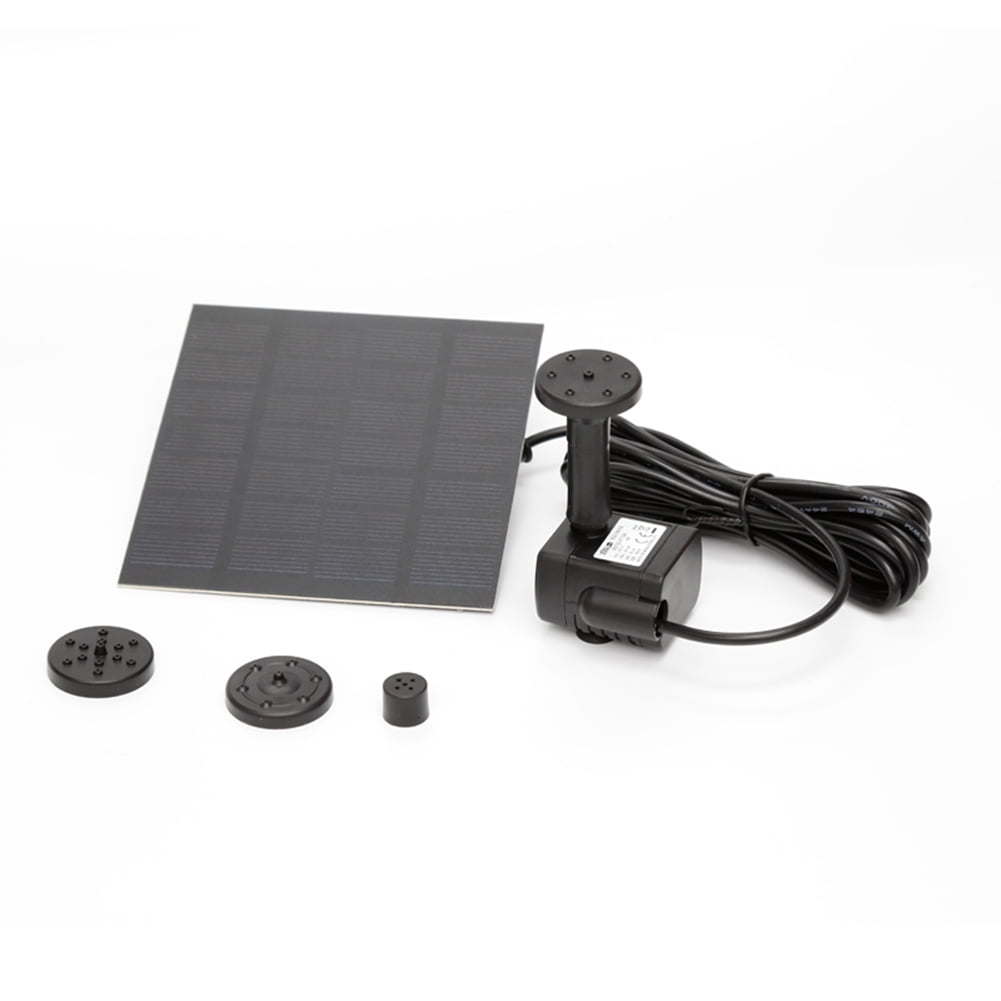 Flmtop 110x110mm Square Solar Powered Bird Bath Vertical Stream Water Pump Fountain