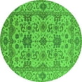 thumbnail image 1 of Ahgly Company Indoor Round Oriental Green Traditional Area Rugs, 4' Round, 1 of 4