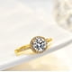 thumbnail image 5 of Anillo de plata S925 Diamante de lujo redondo bolsa 1 quilate 6,5 mm anillo femenino Seiko plateado 14K moissanite, 5 of 5