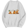 thumbnail image 4 of WREESH Women's Crewneck Sweatshirts Fashion Ice Cream Printing Pullover Casual Loose Fall Tops for Women 2025 White, 4 of 5