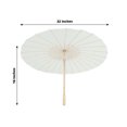 thumbnail image 3 of Efavormart 2 Pack | White 32" Parasol Paper/Bamboo Umbrellas Wedding Party Favors, Table Decorations, Centerpieces, Bridal Shower Supplies, Photo Props, 3 of 11