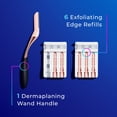 thumbnail image 3 of Schick Hydro Silk Dermaplaning Wand, herramienta dermataplaning con 6 cuchillas de recambio, herramienta de cuidado de la piel de estilo profesional, 3 of 10
