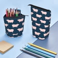 thumbnail image 4 of Kdxio Telescopic Pencil Bag Pen Holder Stationery Case,Stand-up Retractable Transformer Bag Organizer for Christmas Holiday(Pig 1), 4 of 6
