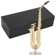 thumbnail image 1 of Saxophone Ornaments Miniature Decoration Mini Musical Instrument Model Gift Craft 19cm, 1 of 4