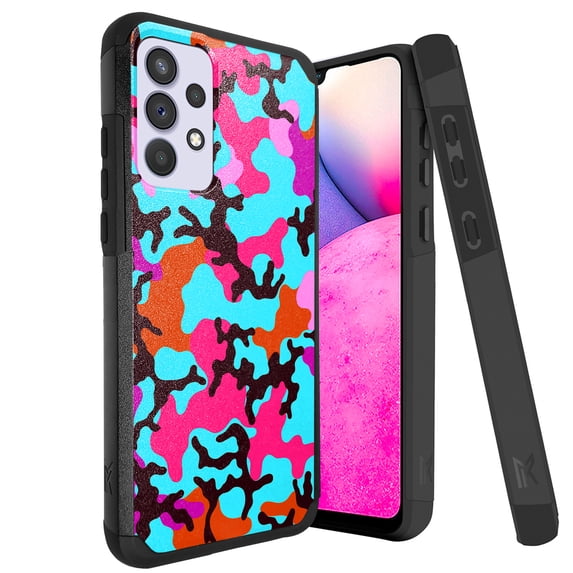 DALUX MetKase Hybrid Slim Phone Case Cover Compatible with Samsung Galaxy A33 5G (2022) - Teal Stylish Camo