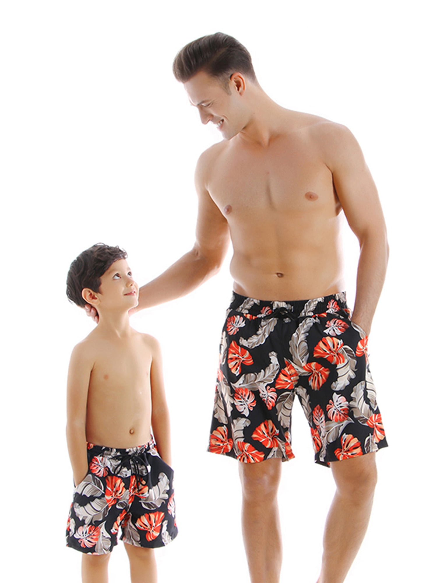 Family Matching Swimwear summer shorts beach shorts pool party shorts Matching Family Bathing shorts son and dad shorts