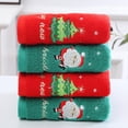 thumbnail image 1 of Christmas Face Towel Washing Towel Face Cloth Towel 2Pcs Christmas Face Towel Xmas Red  New Year Gift Washing Towel Hand Face Cloth Towel For Home Bathroom, 1 of 8