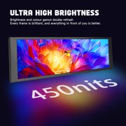 Portable Strip Display 6.9-inch Ultra-thin Bar Monitor 480x1280 IPS Display HDMI & USB-C Powered Secondary Screen for PC Case Aida64 Raspberry Pi Laptop Dashboard