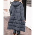 thumbnail image 2 of Charmgo Womens Puffer Jacket Clearance, Ladies Fashion Warm Winter Coat Double Faced Long Sleeve Hooded Down Jacket Long Puffer Coat Women, Winter Coats for Women Grey XXXL, 2 of 4