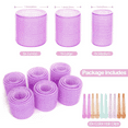 thumbnail image 5 of 28 Pcs Hair Rollers, Self Grip Hair Curlers Set for Long Hair with Colored Clips, No heat Salon Hairdressing Curlers Rollers for Women, 5 of 7