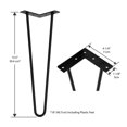 thumbnail image 3 of 4 Pack Hairpin Legs - Metal Table Legs - Black Hair Pin Legs for DIYs - Coffee Table Legs - Bench Legs - End Table Legs - Stool Legs - Modern Table Leg - Desk Leg, 3 of 4