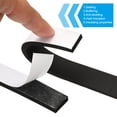 thumbnail image 3 of Weather Stripping for Doors, 2 Rolls 3/8" W x 3/16" T Foam Seal Tape Insulation Strip Black(6.56 Ft Length) 3/4" W x 3/16" T 1, 3 of 5