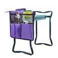 thumbnail image 4 of Garden Pouch Foldable Portable Garden Kneeler, Bench Kneeling Bag, Seat Storage Tote Hanging Organizer, Gardening Tools Storage Stool Multiple Storage Pouch (Purple) 12x13", 4 of 7