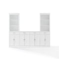 thumbnail image 3 of Crosley Furniture Stanton 3-Piece Wood Sideboard & Storage Bookcase Set in White, 3 of 16