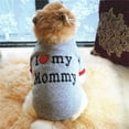 thumbnail image 4 of Dog Clothes I Love My Mommy&Daddy Design Outfit Apparel for Small Dogs Cats Pet Autumn Winter Warm Lining Cute Sweet Pug Yorkshire Chihuahua Pet Clothing, 4 of 5