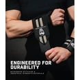 thumbnail image 3 of Gymreapers Weightlifting Wrist Wraps (IPF Approved) 18" Professional Quality Wrist Support with Heavy Duty Thumb Loop - Best Wrap for Powerlifting Competition, Strength Training, Bodybuilding, 3 of 6