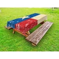 thumbnail image 1 of Texas Star Outdoor Tablecloth, Grunge Flag Illustration with Lone Star Retro Independence Sign, Decorative Washable Fabric Picnic Table Cloth, 58 X 84 Inches,Vermilion Beige Navy Blue, by Ambesonne, 1 of 2