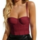 thumbnail image 2 of Gibobby Brasier mujer Ropa interior de espina de pescado de malla sexy para mujer con camiseta sin mangas inferior para sujetador delgado(RD3,CH), 2 of 4