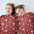 thumbnail image 5 of Red Christmas Snowflake Pattern Round Blanket,Comfortable Soft Flannel Throw Blanket,All Season,Warm Lightweight Blankets for Sofa Bed Couch Living Room Chair 47"x47", 5 of 5