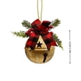 thumbnail image 3 of JJV Giant Christmas Vintage Bell with Bow and Berries, 6 Inch Metal Jingle Bell Large Christmas Hanging Star Cutouts Ornament for Fireplace and Tree, 3 of 7