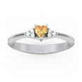 thumbnail image 2 of Birthstone Heart Ring with Shoulder Accents - Citrine (November), 2 of 4