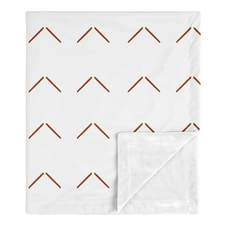 UPC: 0846480090670 | Mod Dinosaur Orange Arrow Security Baby Blanket by Sweet Jojo Designs