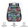 thumbnail image 6 of KUIFORTI Red Tractor Toddler Backpack Boys Kids School Bag with Front Pockets Adjustable Straps Lightweight for Preschool Kindergarten Back to School Essentials Gifts, 6 of 7