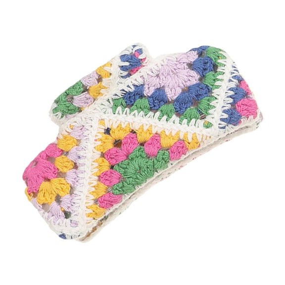 Handmade Crochet Hair Claw Clip Bohemian Flower Hair Accessories For Beach Wear