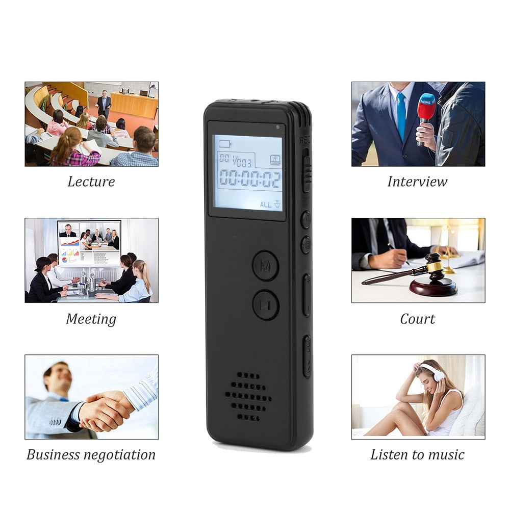 RIWPKFH Digital Voice Recorder Long Distance Audio MP3 Dictaphone Noise Reduction Voice One Key Recording MP3 WAV Record Player 128Kbps