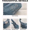 thumbnail image 5 of Sunyuer Women Vintage Washed Denim Mini Crossbody Bag, Cute Cat Embroidery Multi Zipper Pockets Casual Jean Shoulder Purse, Adjustable Strap Lightweight Trendy Daily Messenger Bag, 5 of 8