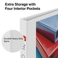 thumbnail image 4 of Staples Heavy Duty 1" 3-Ring View Binder with D-Rings and Four Interior Pockets White 3/Pack, 4 of 7