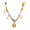 P2174, variant on 18K Gold Plated Silk Scarf Necklace for Women, Bandana Necklace with Stainless Steel Charms Choker, Vintage Jewelry Flower Sun Coin Pendant Necklaces, Boho Christmas Gifts
