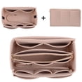 thumbnail image 2 of MesaSe Makeup Organizer Bag Felt Cloth Cosmetic Insert Organizer Multi-Pockets Cosmetic Bags Large Capacity Detachable Handbag Insert Bag with Zipper Portable Purse Organizer for Travel, 2 of 10