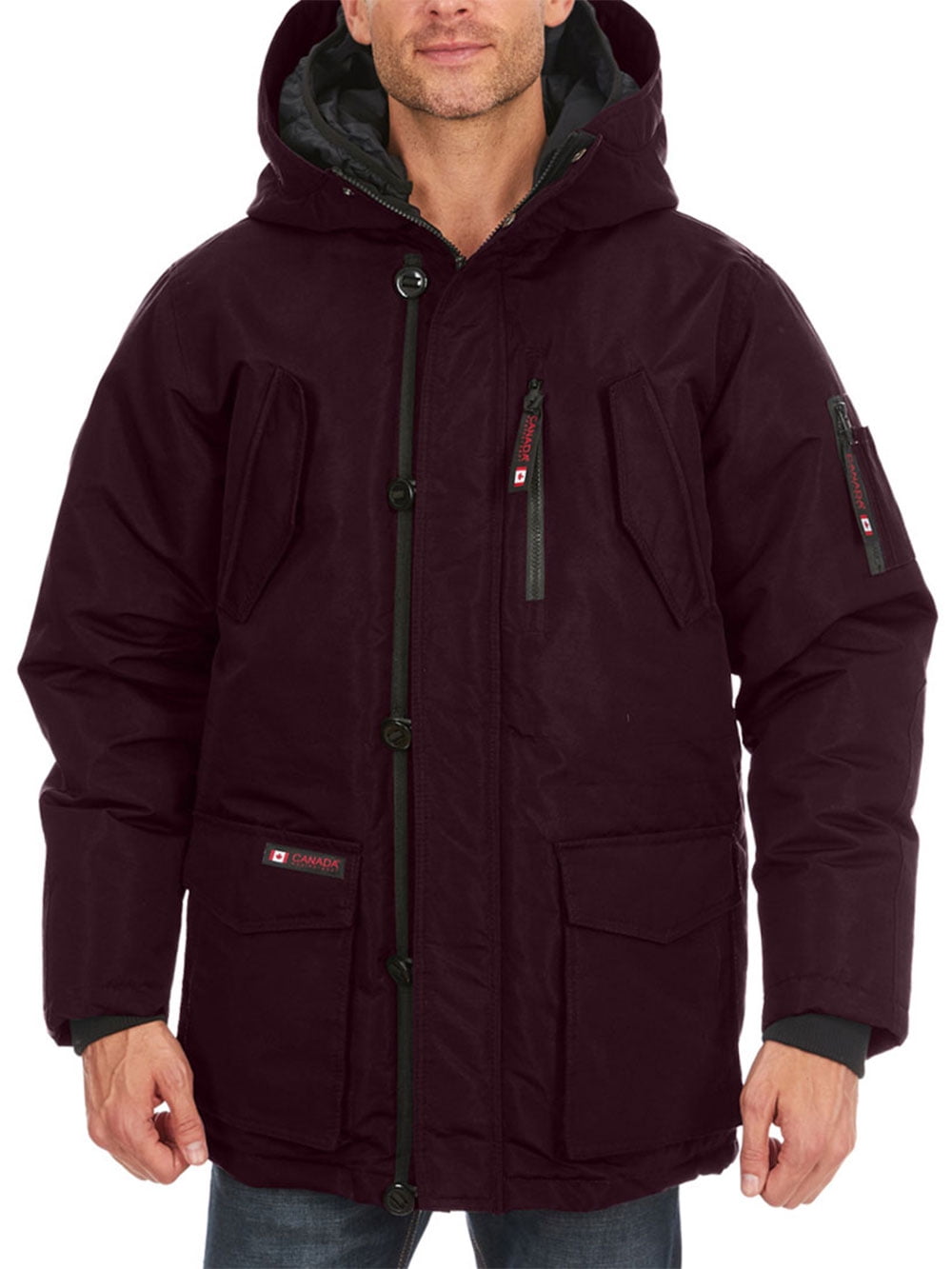 Canada Weather Gear Men's Big and Tall Insulated Parka burgundy, 5xl