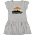 thumbnail image 3 of Inktastic Los Angeles California Skyline Retro Girls Toddler Dress, 3 of 5