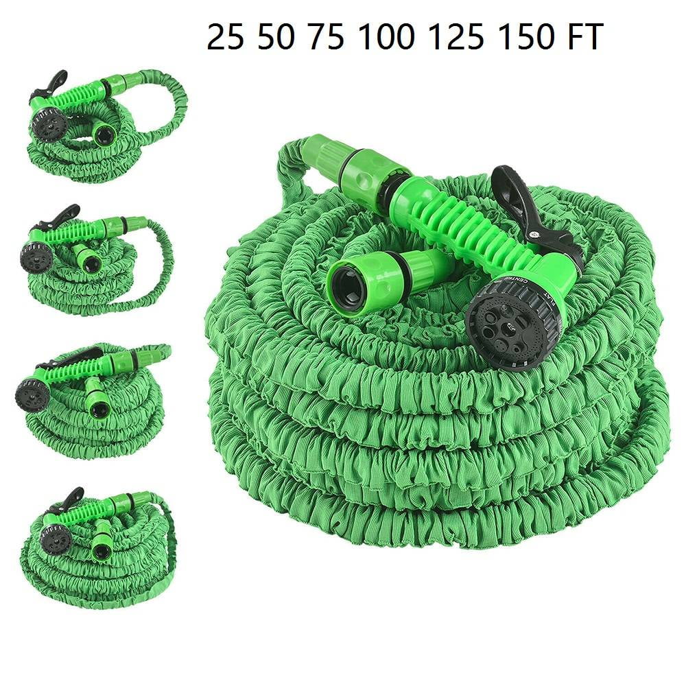 25 50 75 100 125 150 FT Expanding Flexible Garden Water Hose with Spray