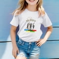 thumbnail image 1 of T-shirt Col Rond Imprimé Dessin Animé Jeux Olympiques Paris 2024, Manches Courtes Décontractées Garçons et Filles-Week, 1 of 5