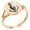 Rose Gold, variant on Stainless Steel Nautical Anchor & Skull Minimalist Oval Top Polished Statement Signet Ring