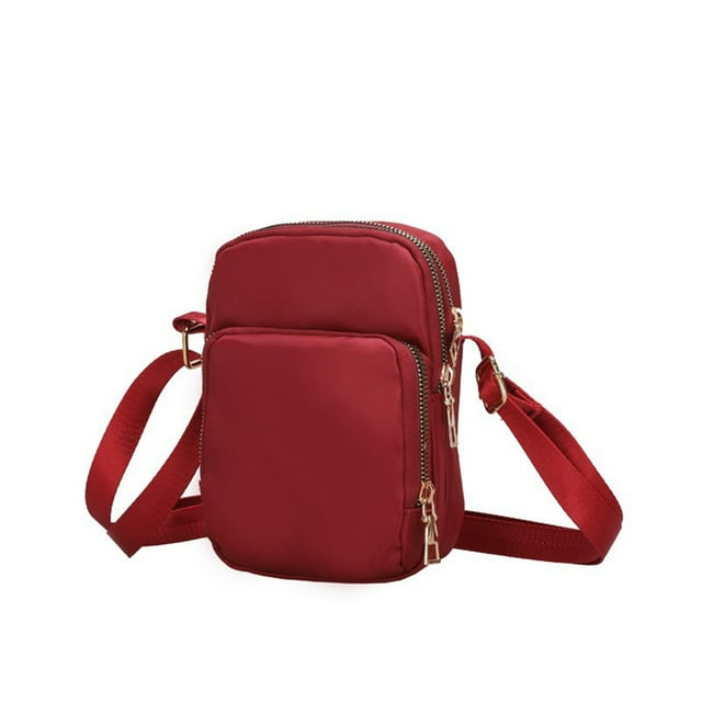 SUNSIOM Small Crossbody Bags for Women Trendy Solid Color 3 Pockets Cute Cell Phone Bag Wallet Purses Handbag