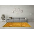 thumbnail image 3 of Ahgly Company Indoor Square Abstract Yellow Modern Area Rugs, 8' Square, 3 of 4