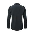 thumbnail image 5 of UVEASISHA Golf Shirts for Men Long Sleeve Soft Waffle Knit Pullover Business Casual Button Up Lapel Knitted Shirt 2024 Fashion Fall Tops Sales Today Clearance Black L, 5 of 6
