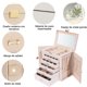 thumbnail image 3 of Joyero de 6 Niveles con 5 Cajones Gran Capacidad - Caja de Joyas, Almacenaje de Joyas, Interior con Espejo, Alajero Organizador de Joyas para Anillos, Collares, Relojes, Pulseras y Aretes, 3 of 7