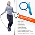thumbnail image 3 of Cuerda de saltar de velocidad ajustable con mango de aleación de aluminio y rodamiento de bolas. Cuerda de ejercicio sin enredos para ejercicios de quema de grasa, entrenamiento de CrossFit, fitness,, 3 of 5