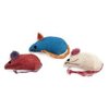 Colored Burlap Mice Cat Toy, 3 Count