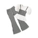 thumbnail image 1 of Camiseta y pantalones Outfit Milumia con mangas abullonadas en forma de pata de gallo para niña, 9 años, 1 of 5