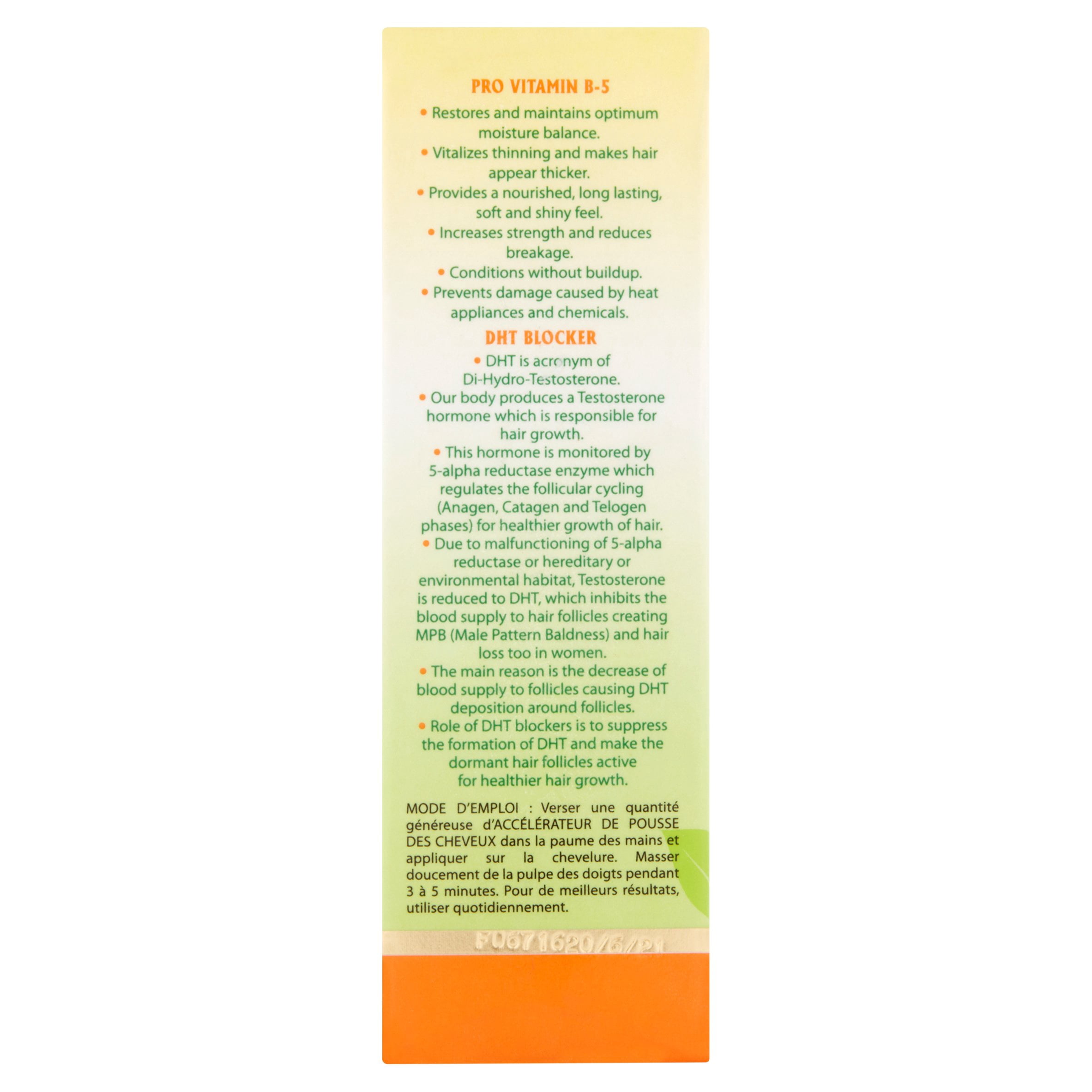 (2 pack) Organic Hair Energizer - Hair Booster with Pro Vitamin-B5, All Hair Type, Moisturizing